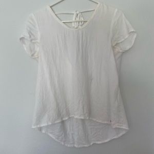 White open back t shirt